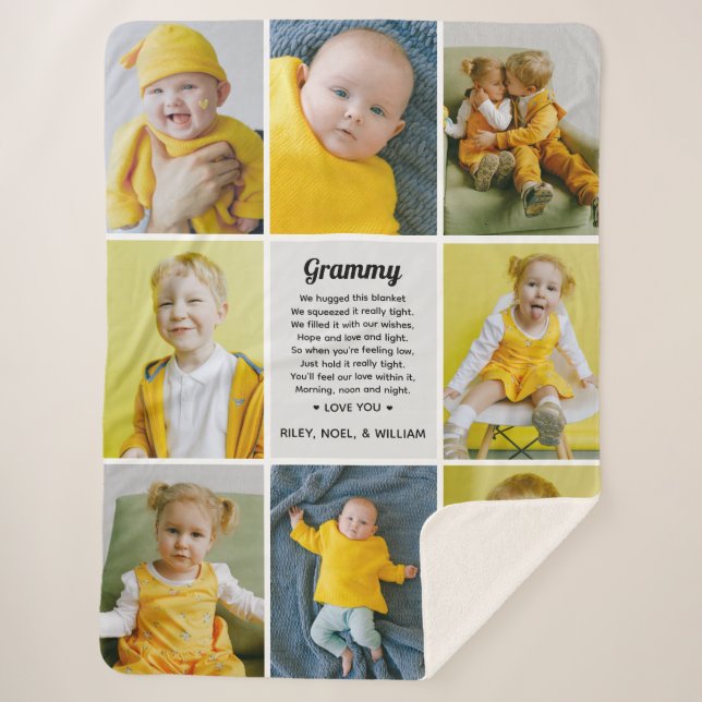 Custom Poem to Grandma Nana from Grandkids Photo Sherpadecke (Vorderseite)
