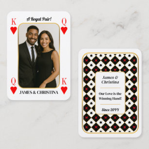 Custom Poker Cards, Royal Pair Couple Geschenk Telefonnummerkarte