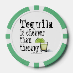 CUSTOM POKER CHIPS - TEQUILA, CHEAPER ALS THERAPIE