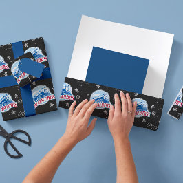 Custom Polar Express Zug Weihnachtsschneeflocke Geschenkpapier