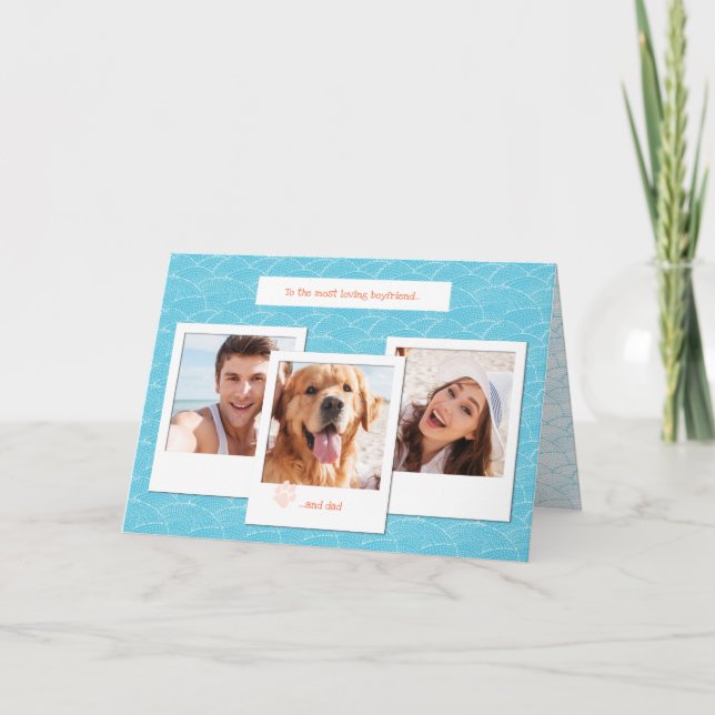 Custom Polaroid Photo Collage Folded Card Dankeskarte (Vorderseite)