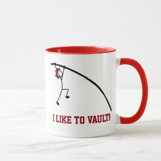 Custom Pole Vault Red I like Vault Vault Vault Tasse
