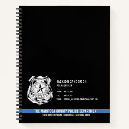 Custom Police Department Law Enforcement Logo Notizbuch