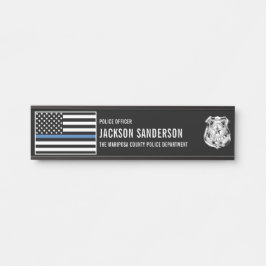Custom Police Officer Department Thin Blue Line Türschild