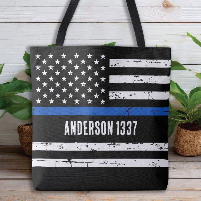 Custom Police Officer Thin Blue Line Personalisier (Von Creator hochgeladen)