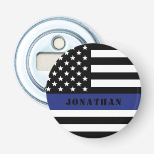Custom Police Officer Thin Blue Line Polizeiabteil Flaschenöffner