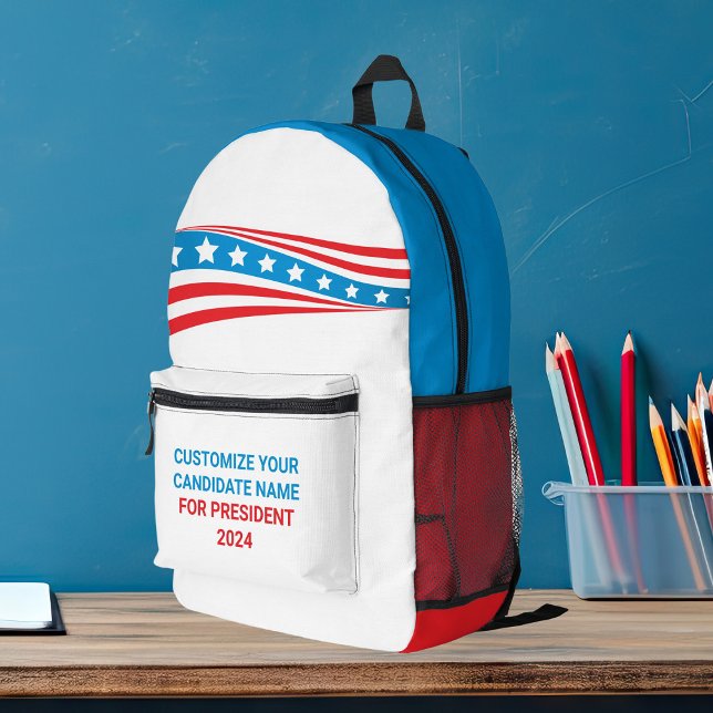 Custom Political Campaign 2024 American Flag Bedruckter Rucksack (Von Creator hochgeladen)