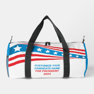 Custom Political Campaign 2024 American Flag Duffle Bag
