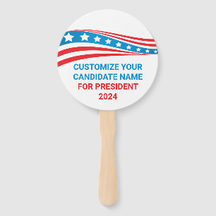 Custom Political Campaign 2024 American Flag Fächer