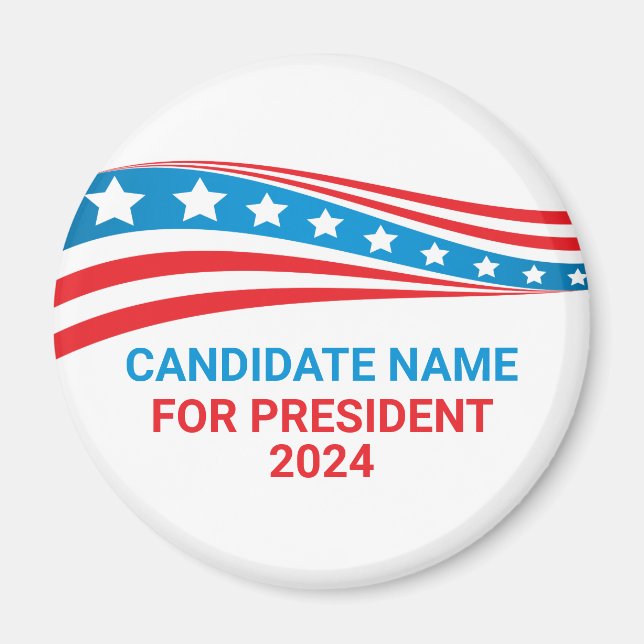 Custom Political Campaign American Flag Election Magnet (Vorne)