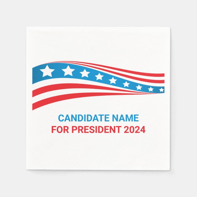 Custom Political Campaign American Flag Election Serviette (Vorderseite)