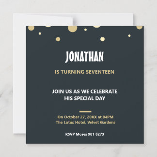 Custom polka dots Geburtstag Magneteinladung