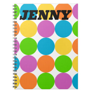 CUSTOM Polka Dots Mod 1960er Groovy Notizblock