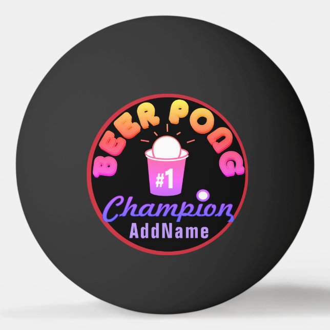 Custom Pong Pong Offiziell League Ball Tischtennisball (Vorderseite)