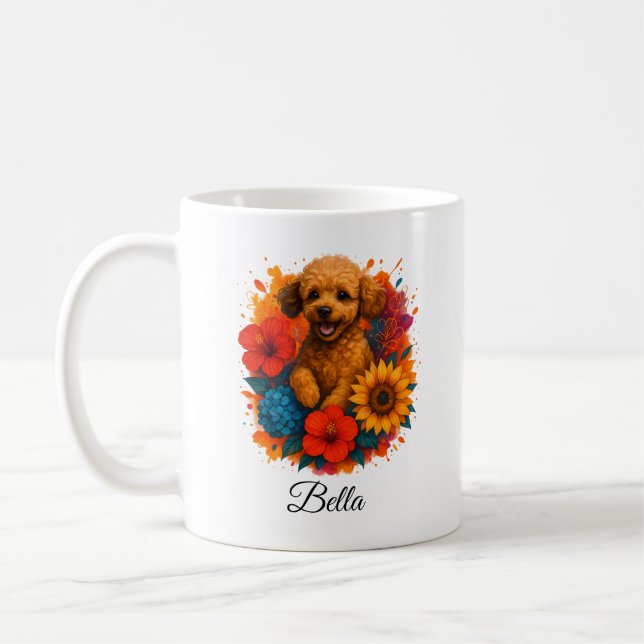 Custom Poodle Dog Tasse (Links)