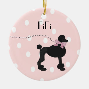 Custom Poodle-Ornament Keramikornament