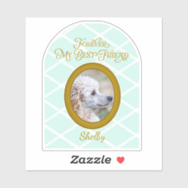 Custom Poodle Photo & Name Sticker  Forever Friend