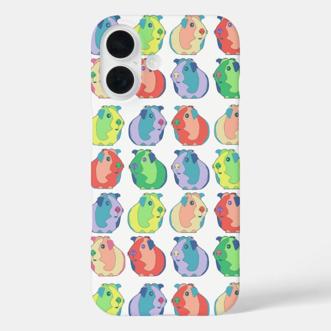 Custom Pop Art Guinea Pig Farbiges Muster Case-Mate iPhone Hülle (Rückseite)
