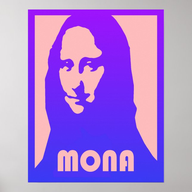 Custom Pop Art Monument Lisa Poster (Vorne)