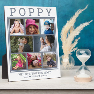 Custom Poppy Wir Liebe Sie 8 FotoCollage grau Fotoplatte
