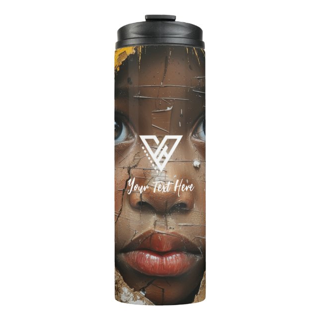 Custom: Portrait Art Tumbler Thermosbecher (Vorderseite)