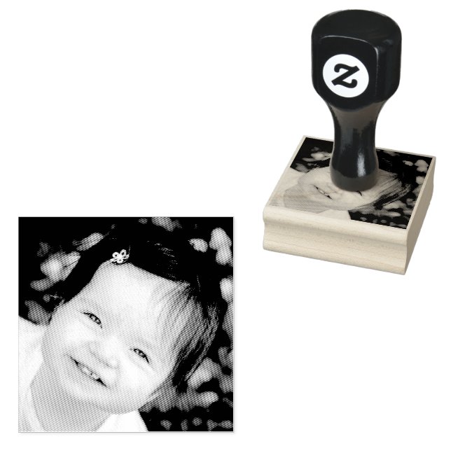 Custom Portrait Face photo Self-Inking Rubber  Gummistempel (Stempel)