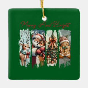 Custom Portrait Rectangle Air Freshener, Pine Keramikornament