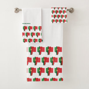 Custom PORTUGAL FLAG Badhandtuch Set