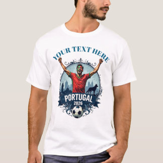 Custom Portugal Soccer Football Team Supporters T-Shirt