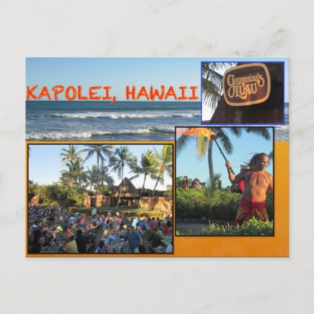 CUSTOM POSTCARDS- HAWAII COLLAGE# 10 POSTKARTE (Vorderseite)