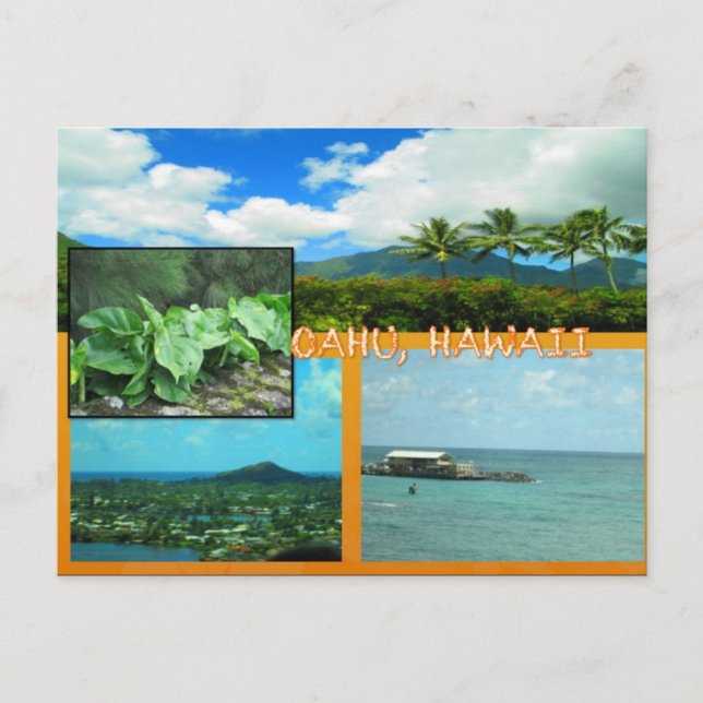 CUSTOM POSTCARDS- HAWAII COLLAGE# 20 POSTKARTE (Vorderseite)