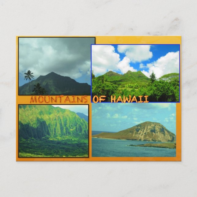 CUSTOM POSTCARDS- HAWAII COLLAGE# 23 POSTKARTE (Vorderseite)
