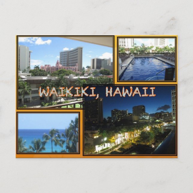 CUSTOM POSTCARDS- HAWAII COLLAGE# 6 POSTKARTE (Vorderseite)