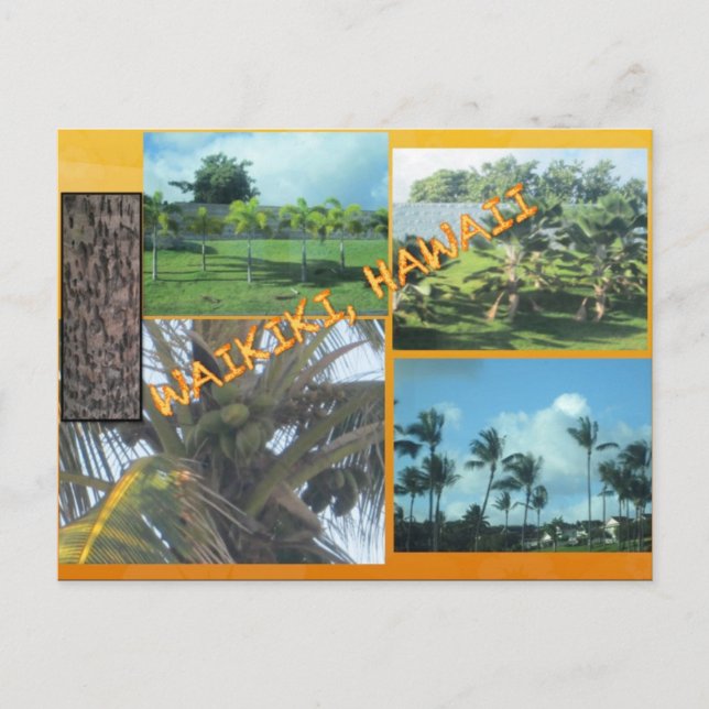 CUSTOM POSTCARDS- HAWAII COLLAGE# 9 POSTKARTE (Vorderseite)