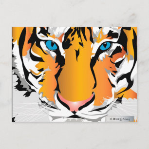 CUSTOM POSTCARDS - TIGER ORANGE POSTKARTE
