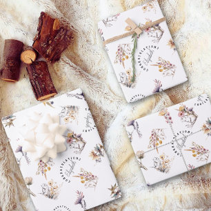 Custom Prairie Dog Wildblume Wrapping Paper Geschenkpapier Set