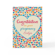 Custom Pregnancy Congratulations Card, geklappt