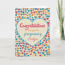 Custom Pregnancy Congratulations Card, geklappt Karte
