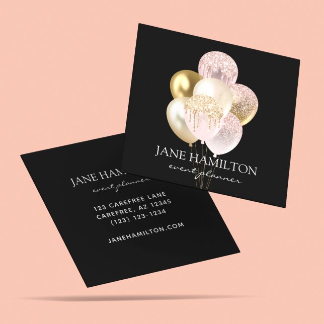 Custom Premium Elegant Black Quadratische Visitenkarte (Von Creator hochgeladen)