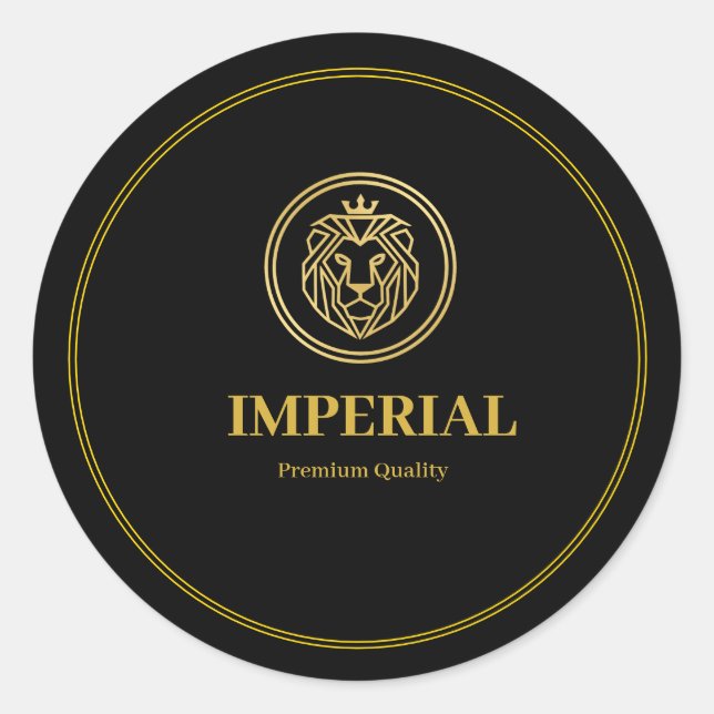Custom Premium Round Business Logo Sticker (Vorderseite)