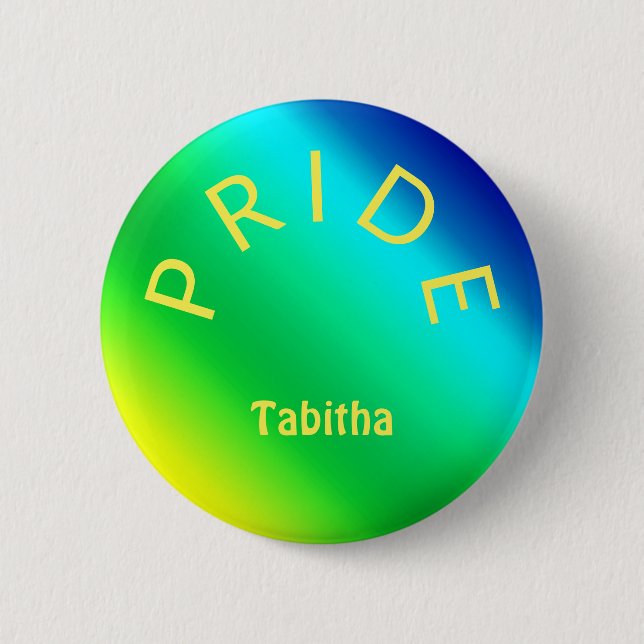 Custom PRIDE Rainbow Multicolor Personalisiert Button (Vorderseite)