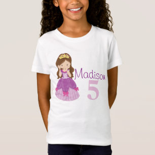 Custom Princess Birthday Girl Kinder T-Shirt