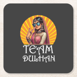 Custom Print Desi Wedding Shaadi Vibes Rechteckiger Pappuntersetzer