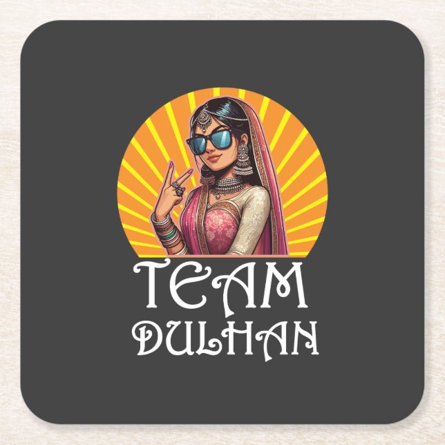 Custom Print Desi Wedding Shaadi Vibes Rechteckiger Pappuntersetzer (Vorderseite)