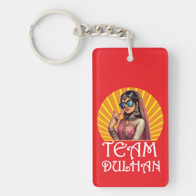 Custom Print Desi Wedding Shaadi Vibes Schlüsselanhänger (Vorderseite)