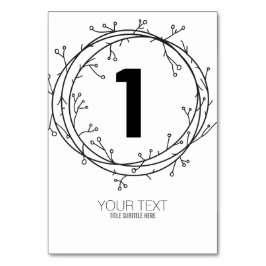 CUSTOM PRINT DIY Bio Tischnummer EDITABLE