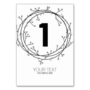 CUSTOM PRINT DIY Bio Tischnummer EDITABLE