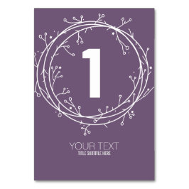 CUSTOM PRINT DIY Bio Tischnummer EDITABLE