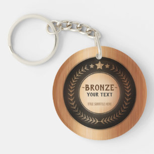 CUSTOM PRINT DIY-MEDAILLE Bronze ADDIERE DEIN LOGO Schlüsselanhänger