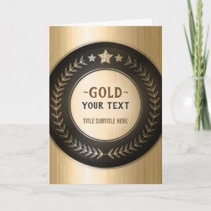 CUSTOM PRINT DIY MEDAL Bronze ADD IHR LOGO bearbei Dankeskarte